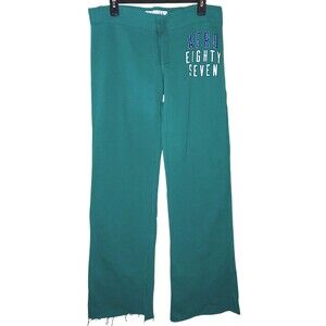 Aeropostale Stretch Sweatpants Flare Joggers Athletic Pants Teal Blue Me…
